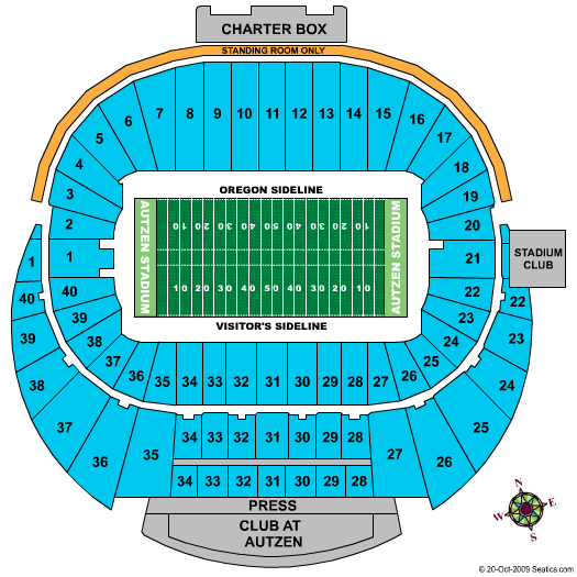 Autzen Stadium Seating Chart - NIU Alumni